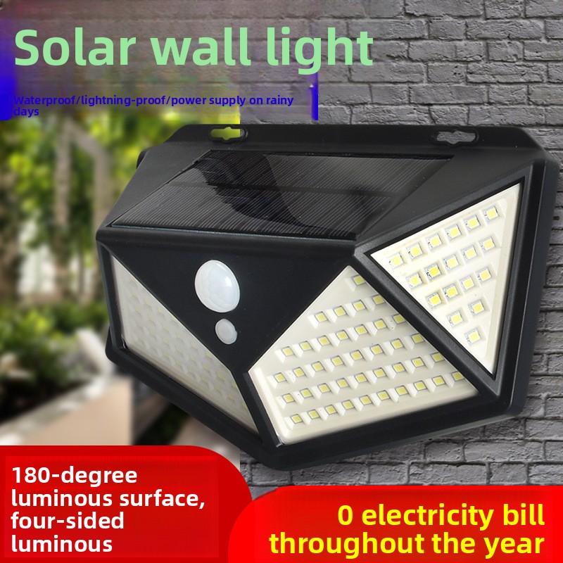 Outdoor Lighting On Amazon - 114LED 태양광 패널 벽등, 모든 면에서