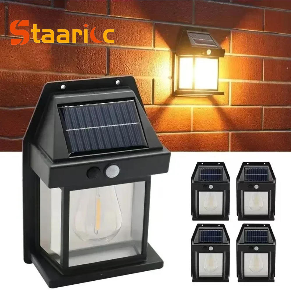 Outdoor Lighting With Motion Sensor - 야외 태양광 텅스텐 벽등, 모션 센서