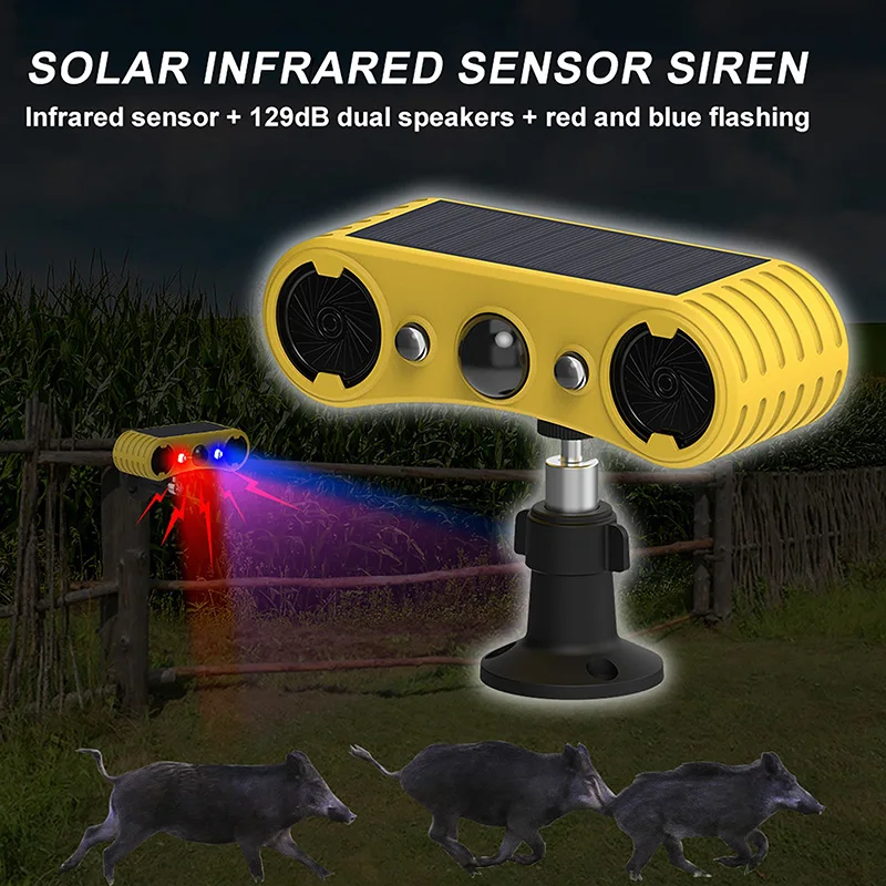 Outdoor Lighting With Motion Sensor - 태양광 모션 센서 알람 LED 적색