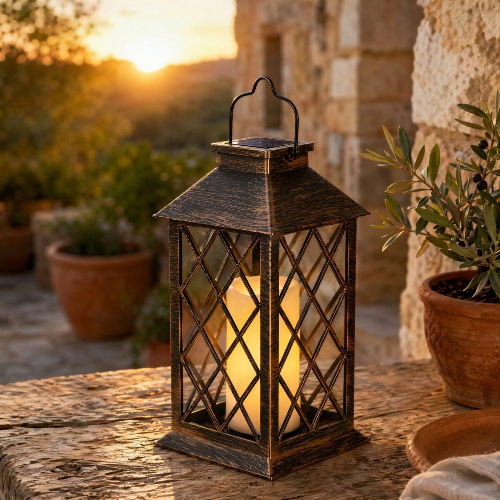 Outdoor Lighting Yard Decoration - 레트로 태양광 랜턴, 야외용 태양광 캔들