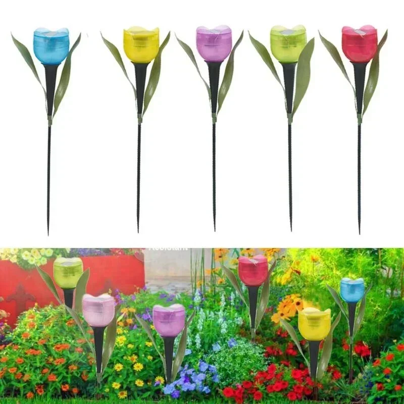 Outdoor Lighting Youtube - 정원 튤립 꽃 모양 LED 태양열