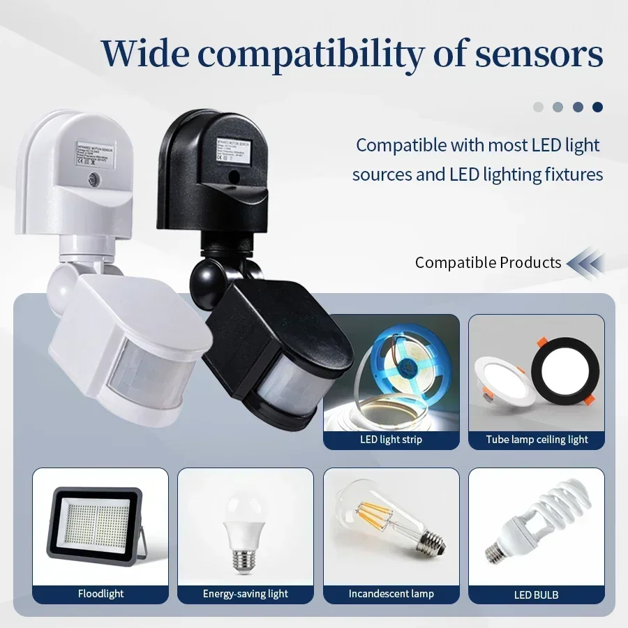 Outdoor Lighting With Motion Sensor - 100-240V 12V PIR 모션 센서 자동