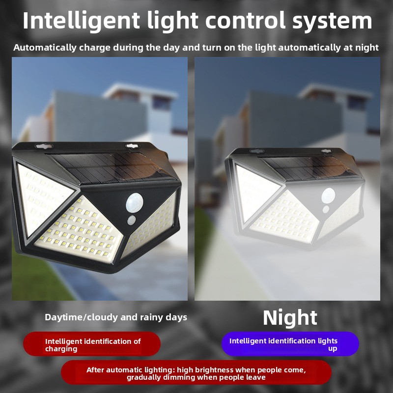 114LED 태양광 패널 벽등, 모든 면에서 발광, 아 - Outdoor Lighting On Amazon 리뷰 및 가격