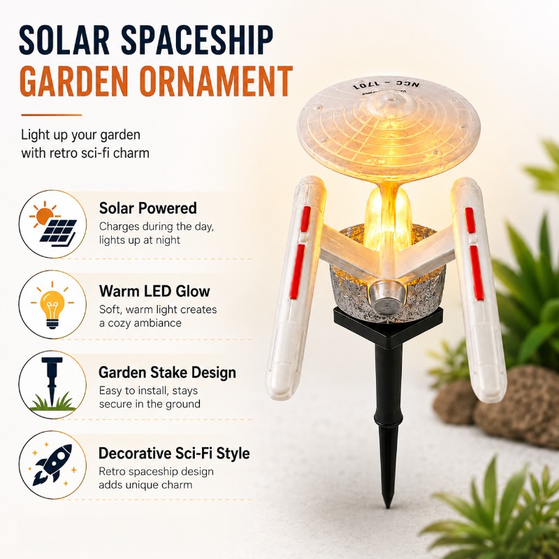 스타 트렉 USS 엔터프라이즈 솔라 가든 스테이크 라이 - Outdoor Lighting Led Fixtures 리뷰 및 가격