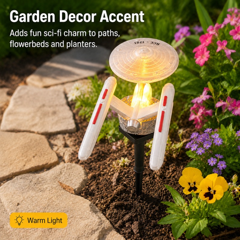 스타 트렉 USS 엔터프라이즈 솔라 가든 스테이크 라이 - Outdoor Lighting Led Fixtures 리뷰 및 가격