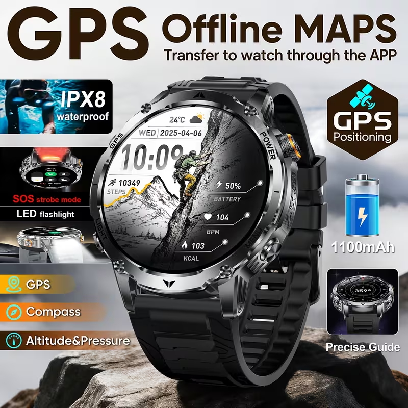 2026 새로운 야외용 남성용 스마트 시계 GPS 나침 - Outdoor Lighting Ip Rating 리뷰 및 가격