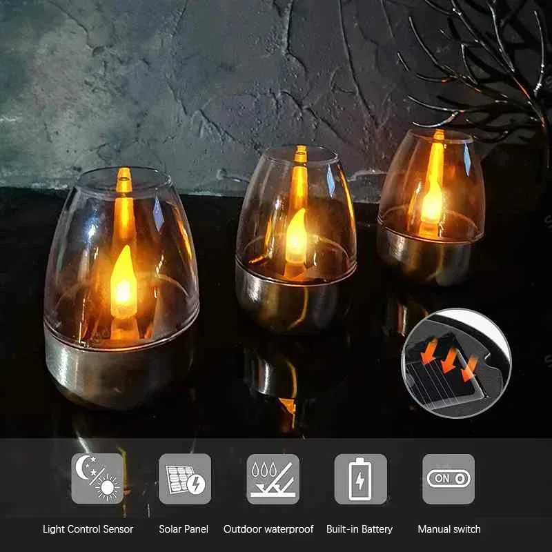 LED 태양 양초 빛 Flameless 충전식 야간 조 - Outdoor Lighting Led Fixtures 리뷰 및 가격