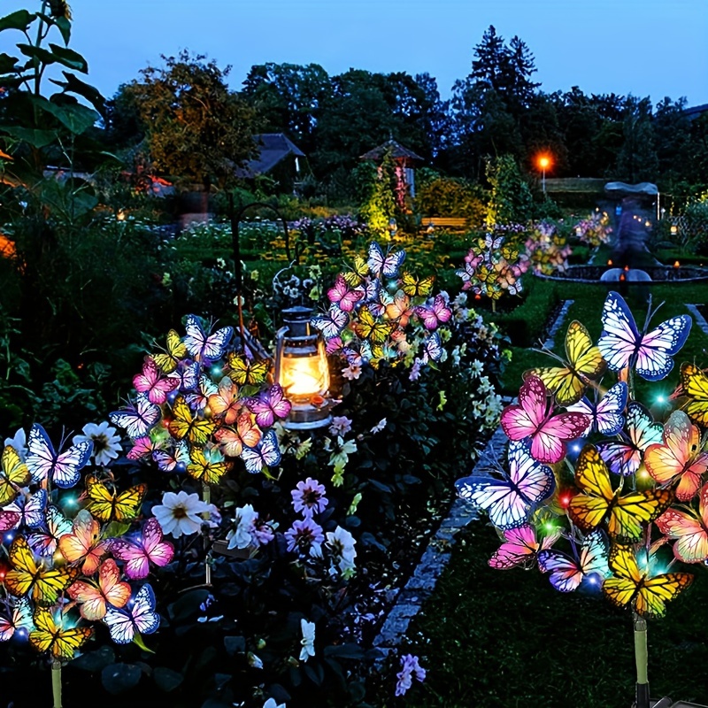 태양 LED 나비 정원 조명 마당 파티오 축제 크리스마 - Outdoor Lighting Led Fixtures 리뷰 및 가격