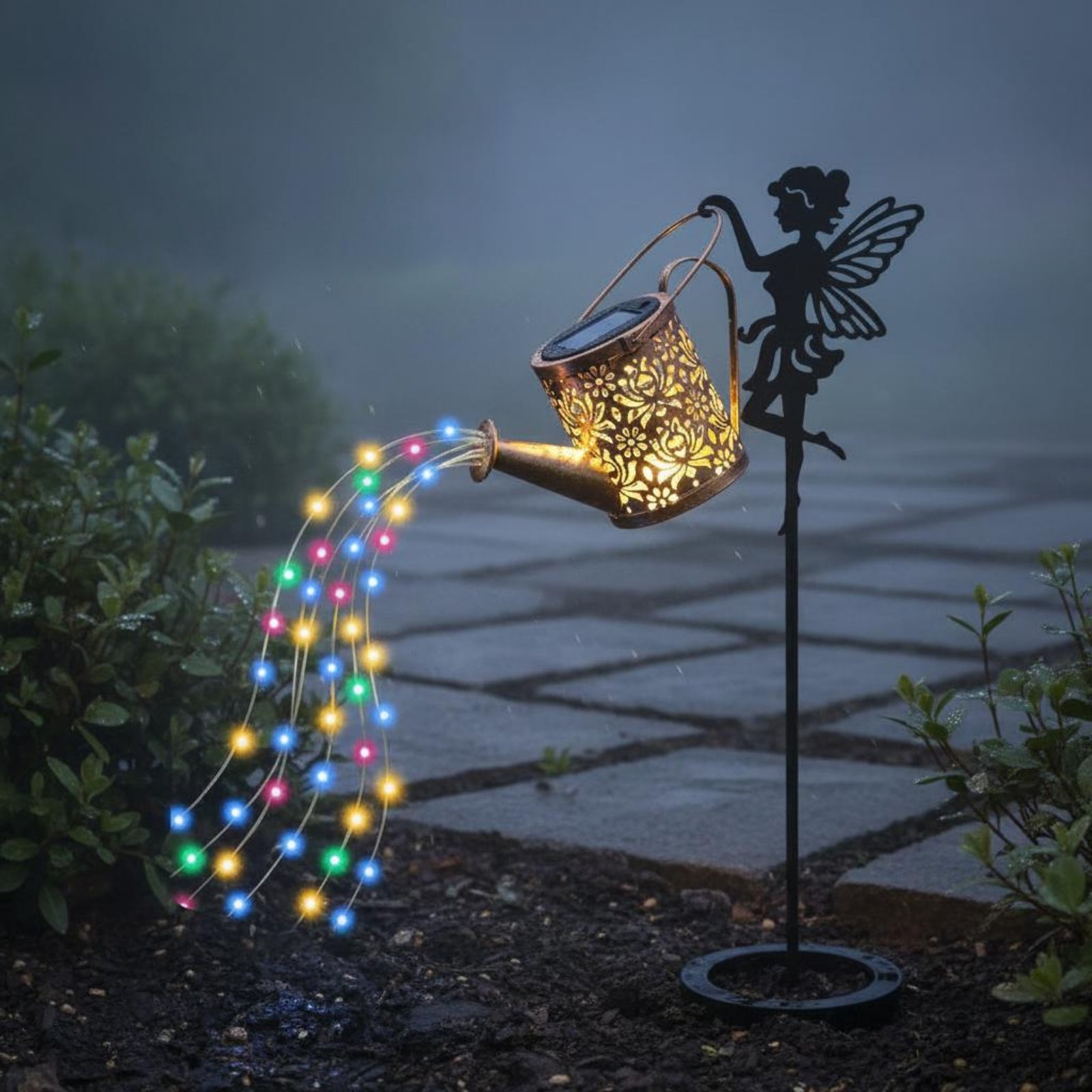 태양열 요정 물뿌리개 조명 장식용 프로젝션 요정 물뿌리 - Outdoor Lighting Yard Decoration 리뷰 및 가격