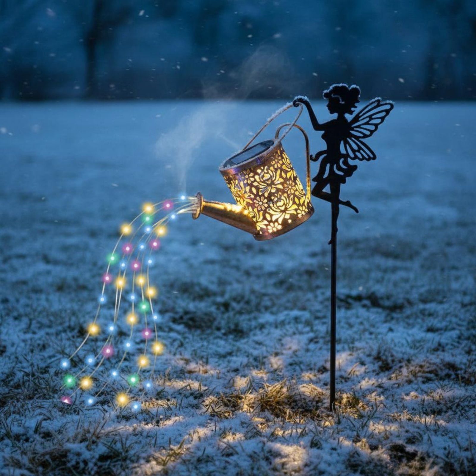 태양열 요정 물뿌리개 조명 장식용 프로젝션 요정 물뿌리 - Outdoor Lighting Yard Decoration 리뷰 및 가격