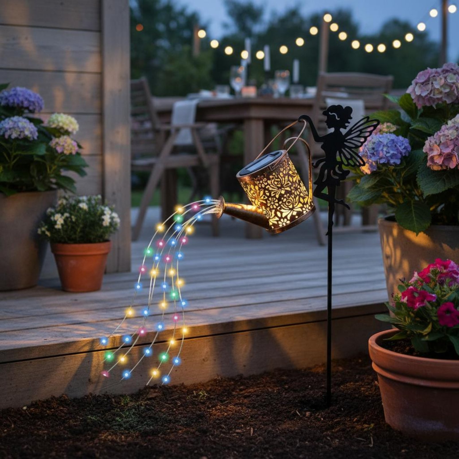 태양열 요정 물뿌리개 조명 장식용 프로젝션 요정 물뿌리 - Outdoor Lighting Yard Decoration 리뷰 및 가격