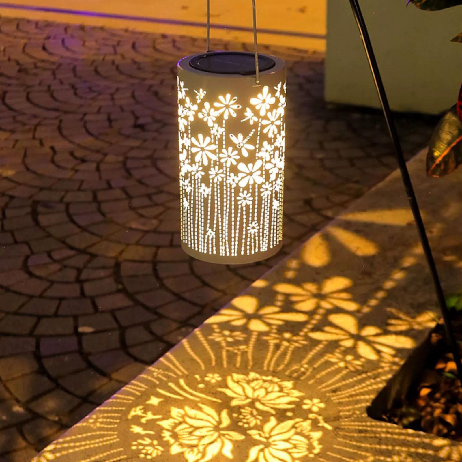 태양열 걸이형 랜턴 방수 꽃 램프 장식용 태양광 조명  - Outdoor Lighting Yard Decoration 리뷰 및 가격