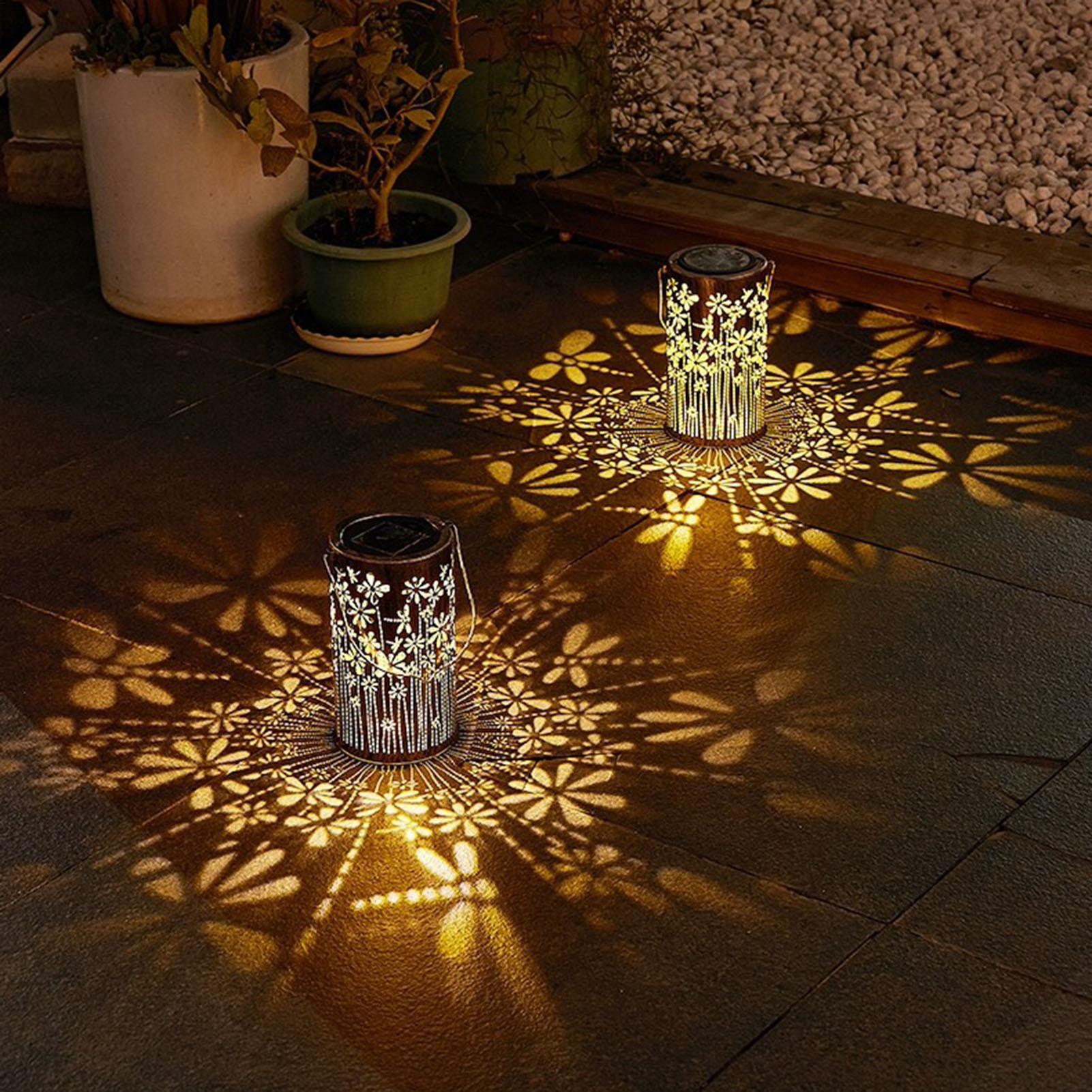 태양열 걸이형 랜턴 방수 꽃 램프 장식용 태양광 조명  - Outdoor Lighting Yard Decoration 리뷰 및 가격