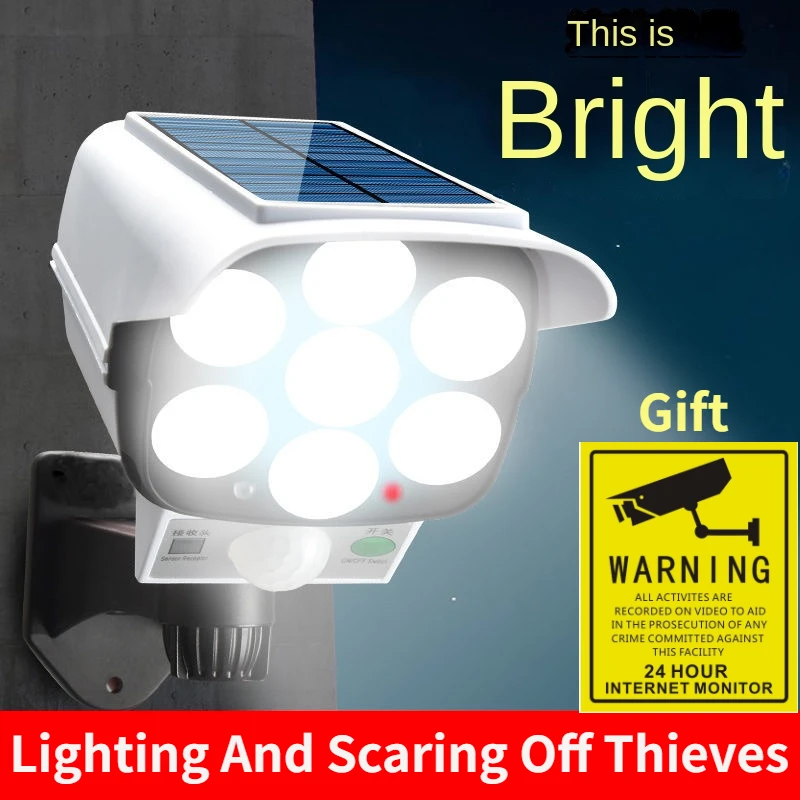 야외 태양 빛 모션 센서 보안 더미 카메라 무선 홍수  - Outdoor Lighting With Motion Sensor 리뷰 및 가격