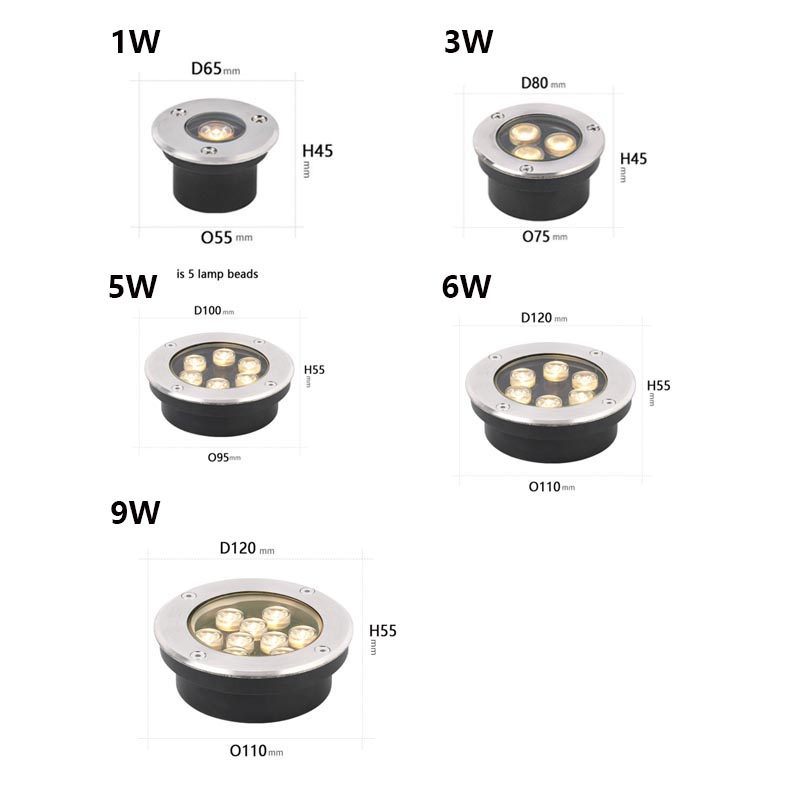 얇은 IP67 방수 LED 조명 정원 매립형 3W 5W - Outdoor Lighting Recessed 리뷰 및 가격