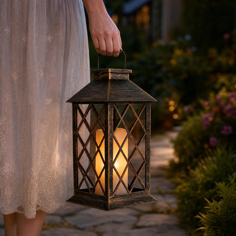 레트로 태양광 랜턴, 야외용 태양광 캔들 랜턴, 걸이  - Outdoor Lighting Yard Decoration 리뷰 및 가격