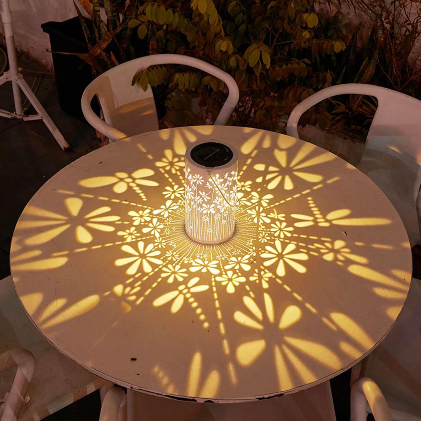 태양광 랜턴 장식용 다채로운 금속 꽃 조명 야외용 태양 - Outdoor Lighting Yard Decoration 리뷰 및 가격