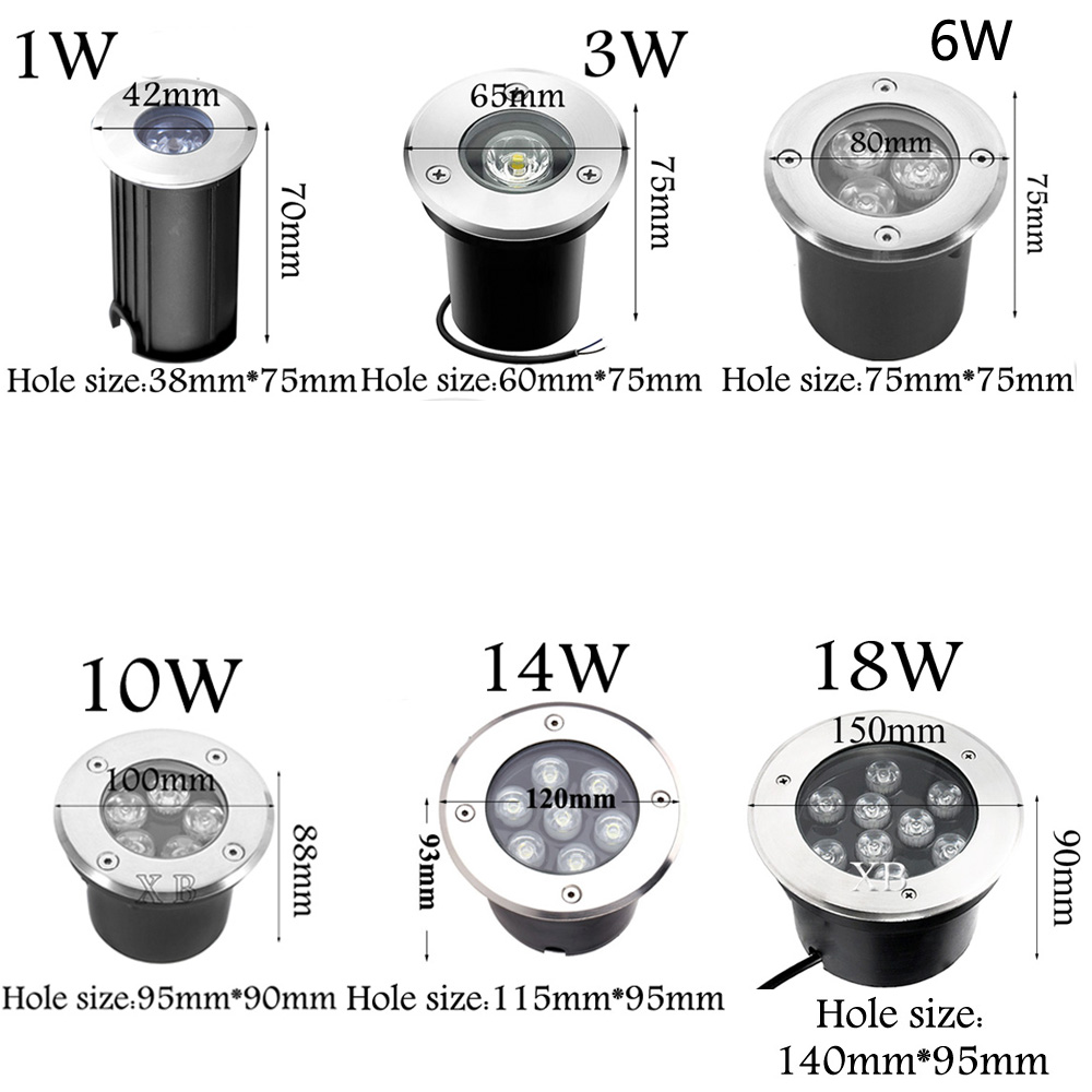 방수 Led 빛 정원 지하 램프 3W 5W 7W 9W  - Outdoor Lighting Recessed 리뷰 및 가격