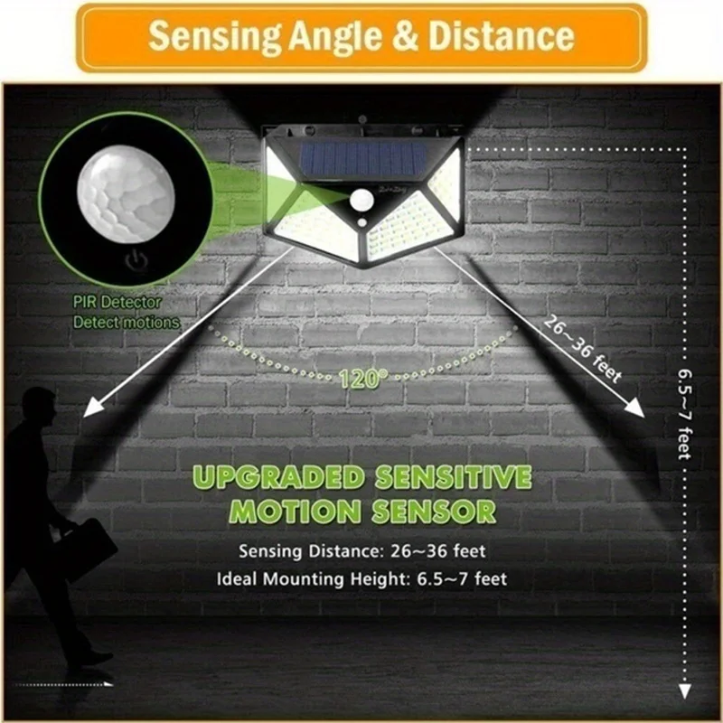 100Led 다기능 태양 램프 야외 정원 장식 모션 센 - Outdoor Lighting With Motion Sensor 리뷰 및 가격