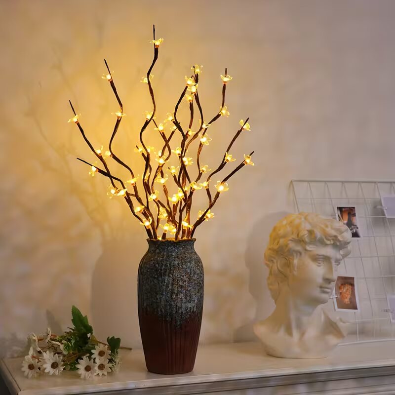 1/2PC 20LED 벚꽃 나무 가지 조명 실내외 홈  - Outdoor Lighting Battery Powered 리뷰 및 가격
