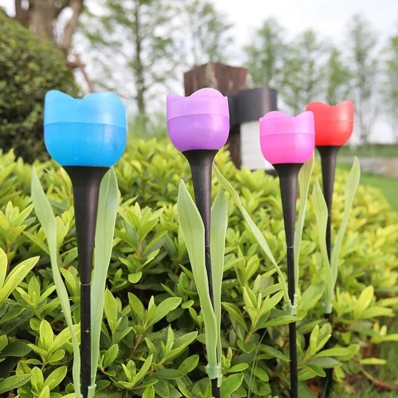 정원 튤립 꽃 모양 LED 태양열 발전 방수 튜브 잔디 - Outdoor Lighting Youtube 리뷰 및 가격