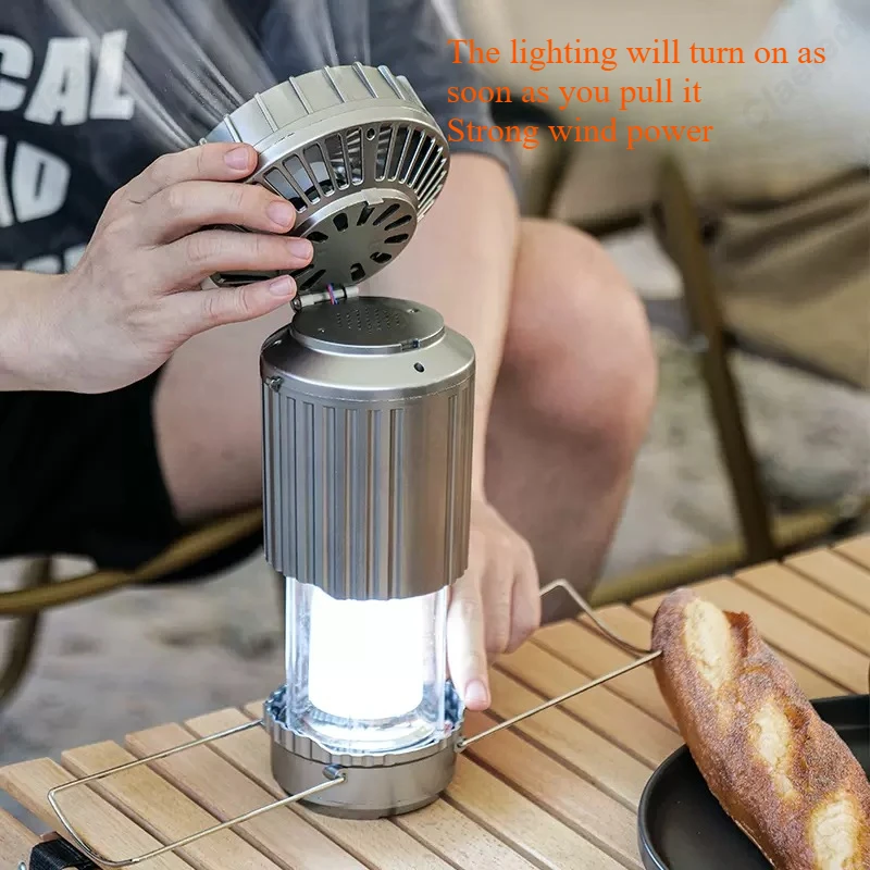 크리 에이 티브 LED 태양 광 발전 전기 팬 램프 캠 - Outdoor Lighting Led Fixtures 리뷰 및 가격