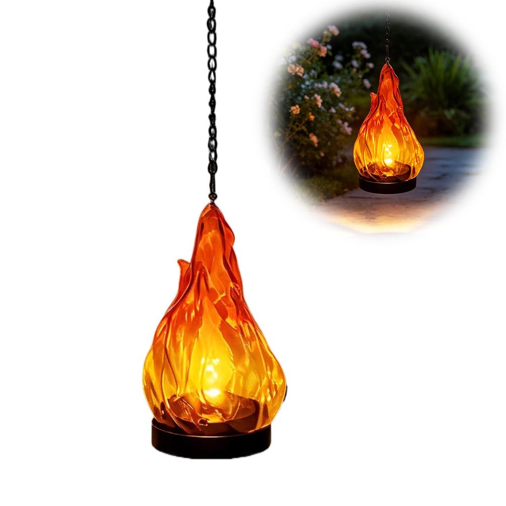 태양열 불꽃 모양 걸이형 랜턴 조명 IP65 방수 깜빡 - Outdoor Lighting Yard Decoration 리뷰 및 가격