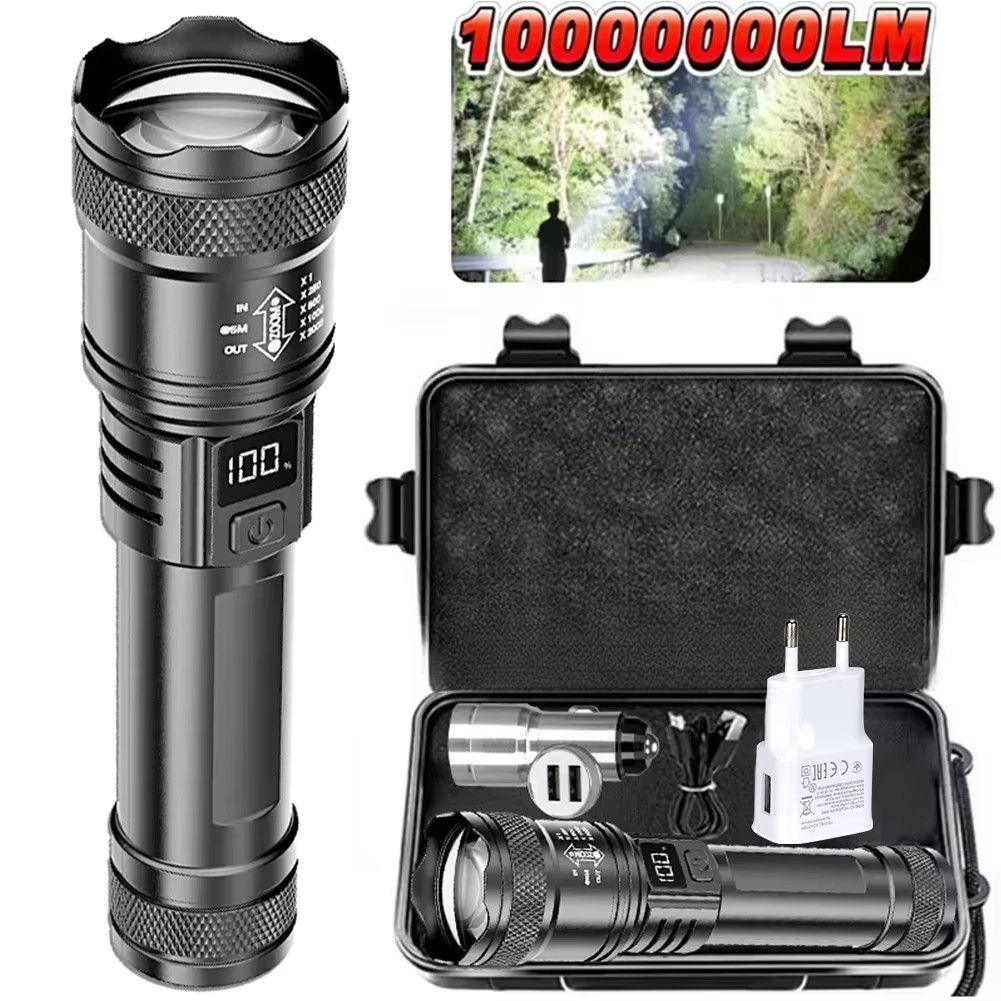 충전식 LED 손전등 줌 기능 포함 LCD 디스플레이  - Outdoor Lighting Quality 리뷰 및 가격
