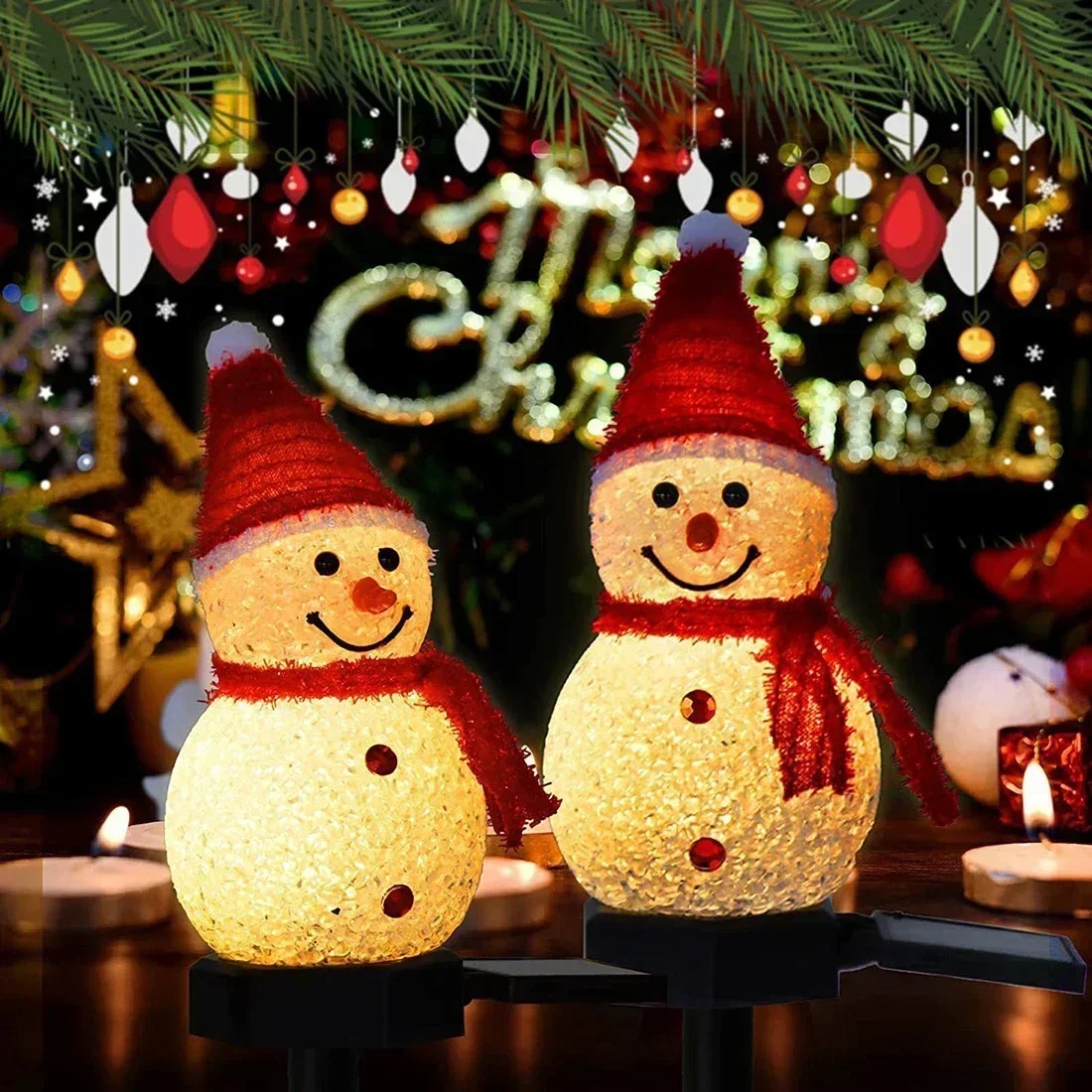 크리스마스 눈사람 태양광 정원등 LED 방수 야외 마당 - Outdoor Lighting Yard Decoration 리뷰 및 가격