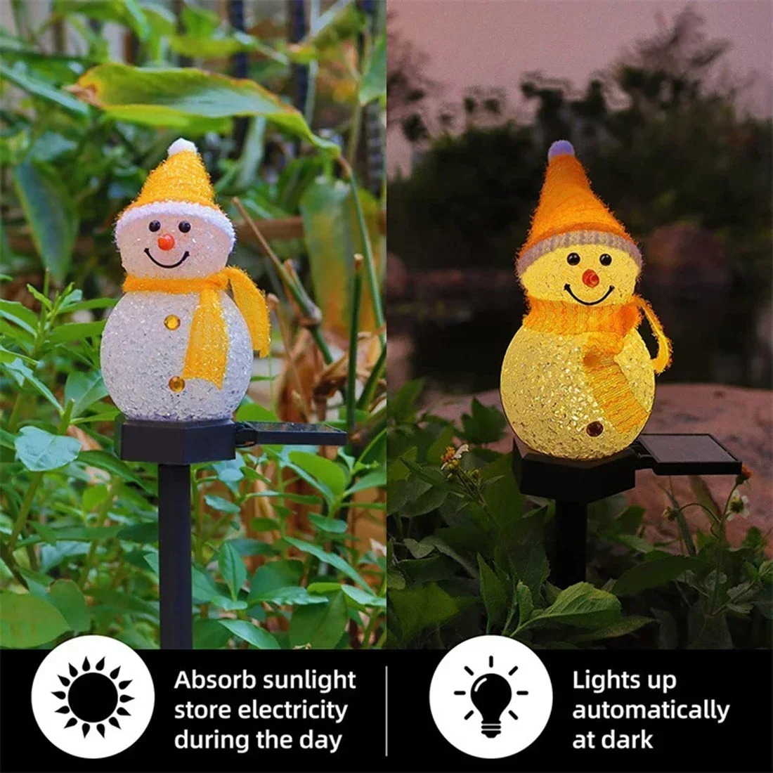 크리스마스 눈사람 태양광 정원등 LED 방수 야외 마당 - Outdoor Lighting Yard Decoration 리뷰 및 가격